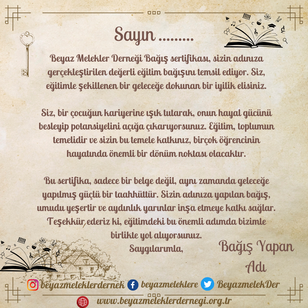 Eğitim Bağış Sertifikası 1