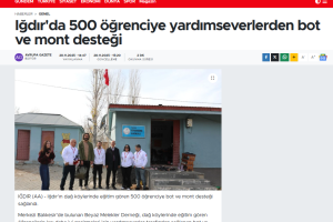 Küçük Kalplerin Büyük Sevinci, Basında da Yer Buldu.