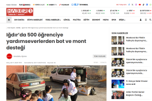 Küçük Kalplerin Büyük Sevinci, Basında da Yer Buldu.