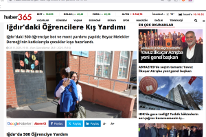 Küçük Kalplerin Büyük Sevinci, Basında da Yer Buldu.