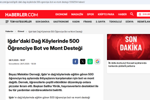 Küçük Kalplerin Büyük Sevinci, Basında da Yer Buldu.